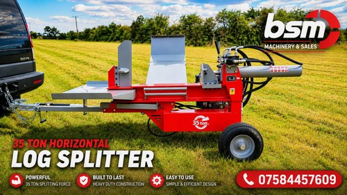 Ton log splitter towable - log,